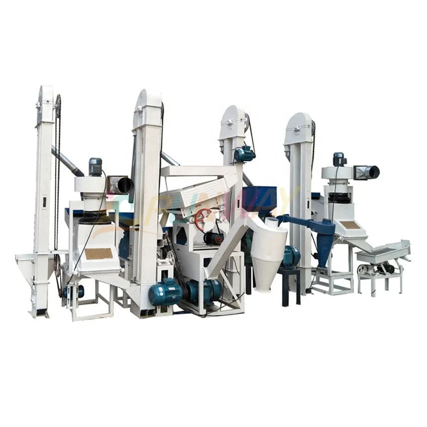 Automatic small rice mill machine with destoner good price for Ghana