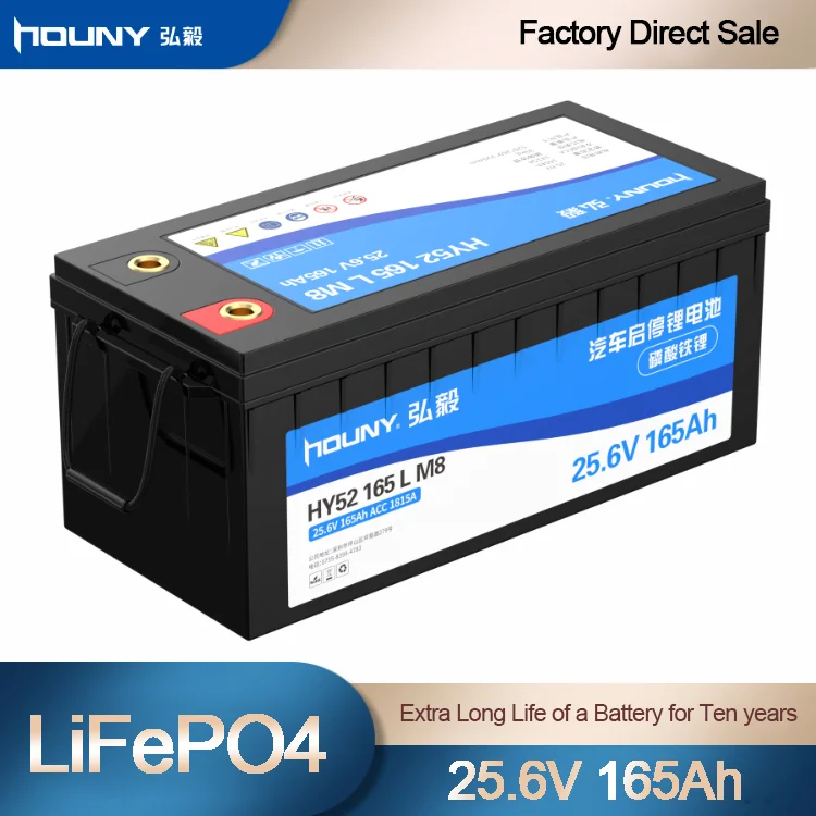 Houny 25 6 V 165Ah lifepo4 призматическая батарея для хранения энергии 1815 CCA литиевые стартовые батареи