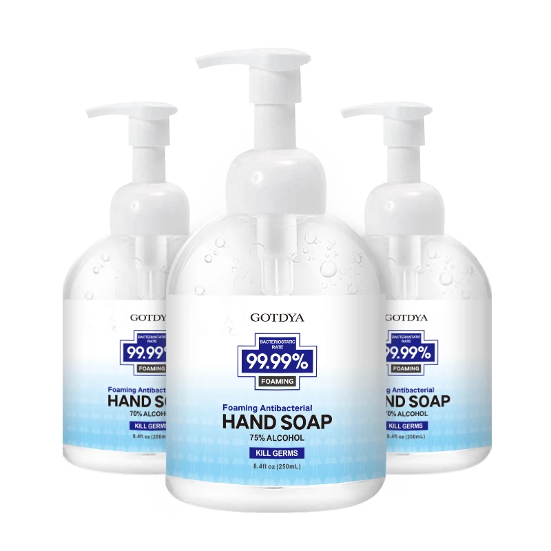 
Gotdya Custom 500ml Antibacterial Waterless Foaming Hand Washing No Alcohol Sanitizer Foam Liquid Soap Hand Wash 