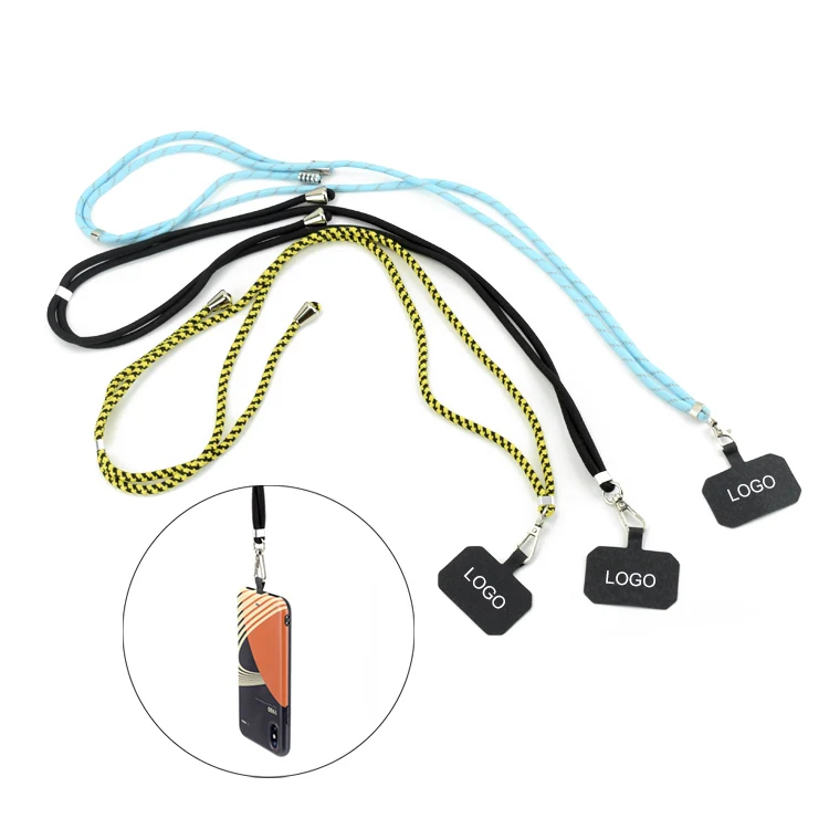 Universal Adjustable Smartphone Phone Straps Lanyard with metal rope with pad Phone Lanyard