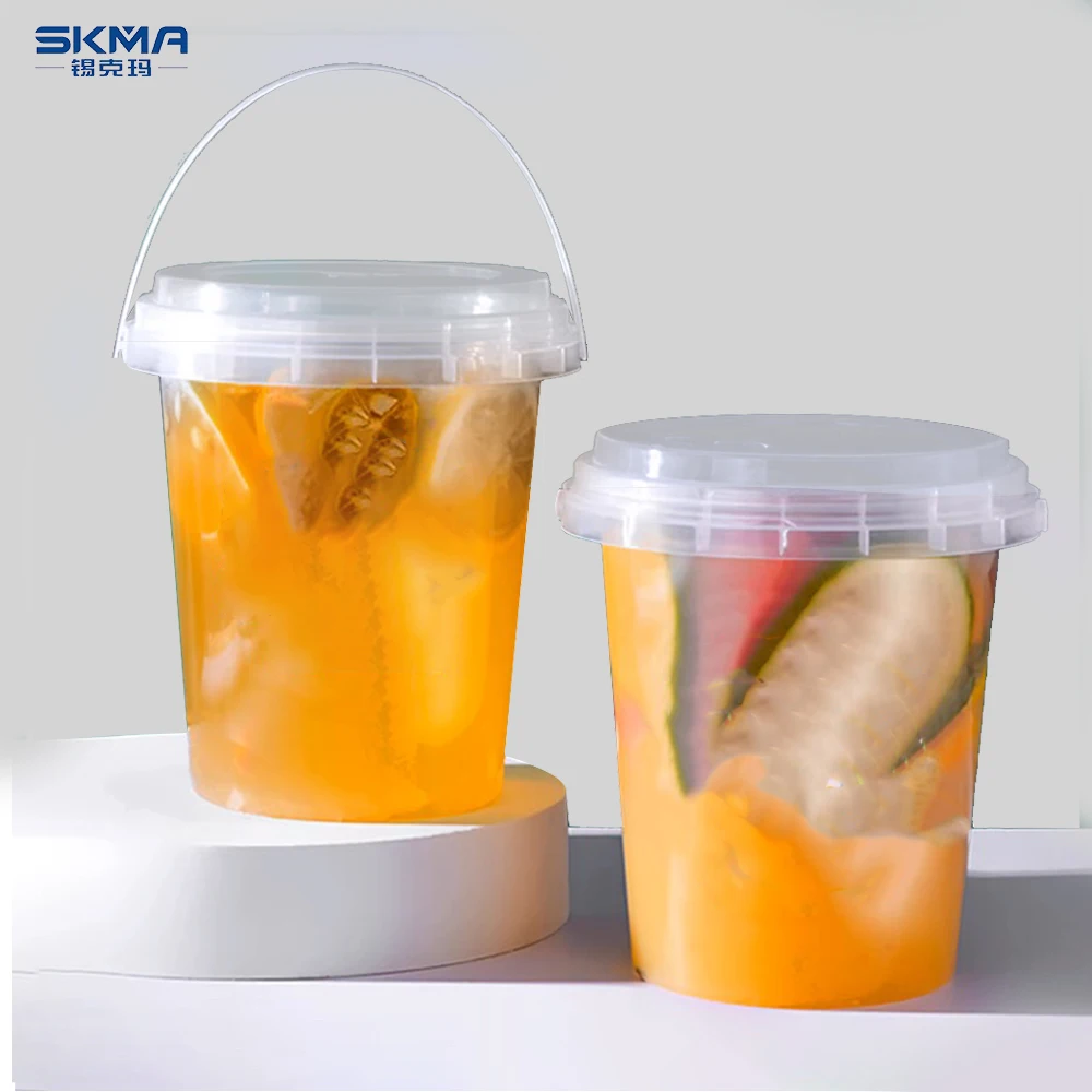 2024 New Product 1 Liter Food Grade Bubble Tea Drink Pp Injection Molding Cups Customized Logo Beverage Ice Cream Plastic Cup