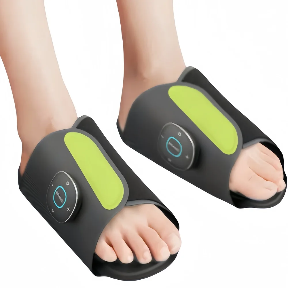Portable Acupressure Reflexology Vibrating Shoe With Massager Foot Care Massage Slippers
