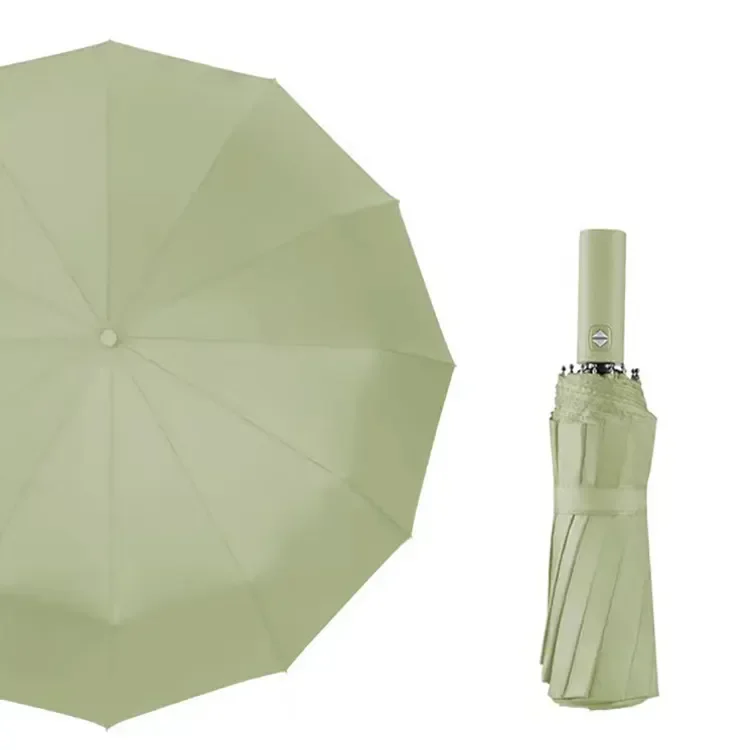 Custom Wholesale Small Lightweight Sturdy Steel Shaft Windproof Folding Automatic Umbrellas