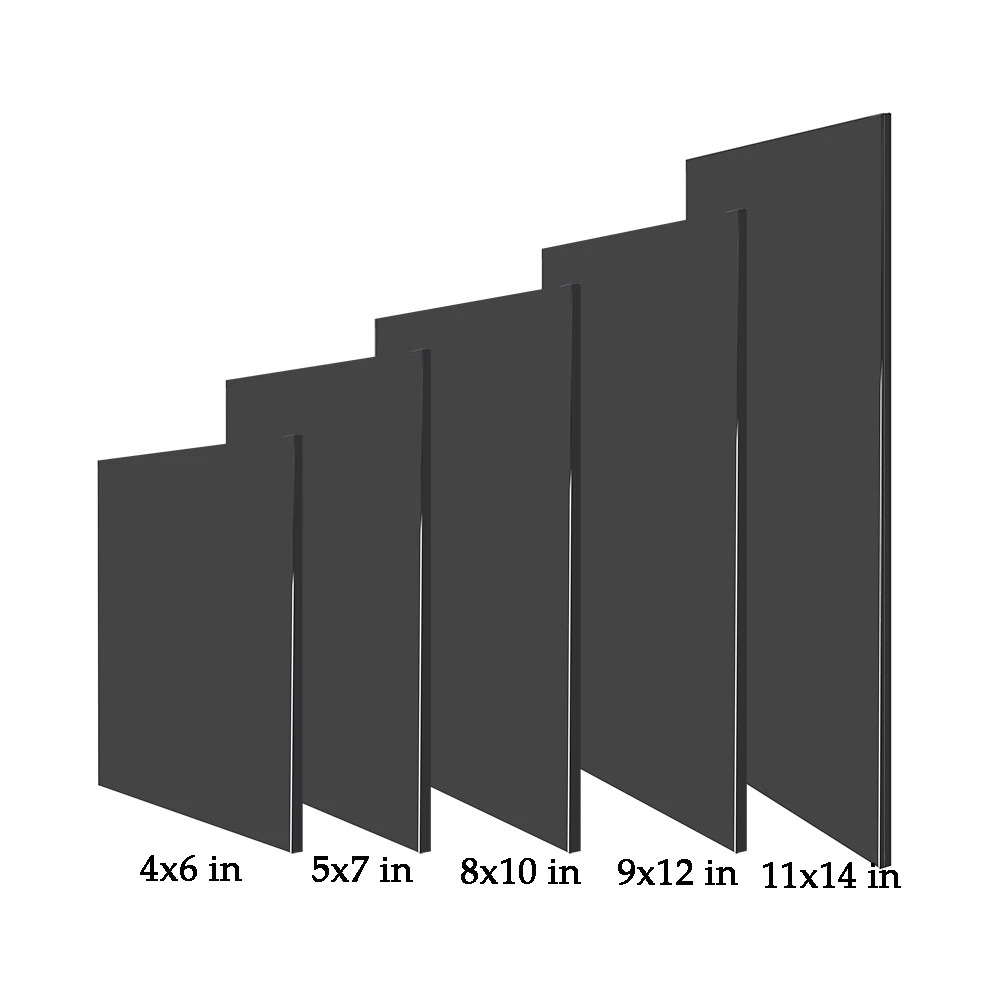 Free Sample 4*6, 5x7, 8x10, 9x12, 11x14 inch Plastic Pack Canvas Panels 100% Cotton
