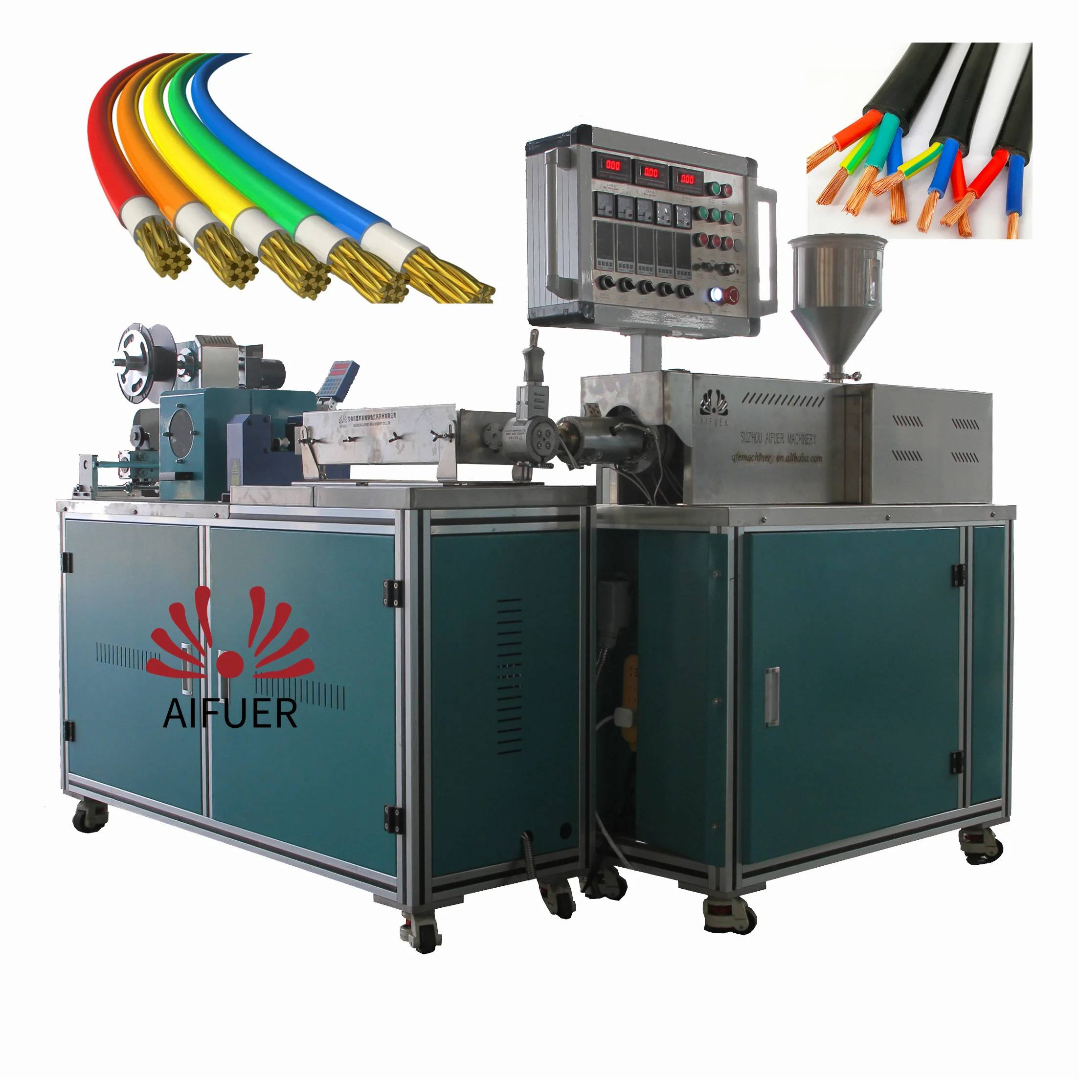 Aluminum Wire Enameling / Cable Coating Machine Electric Cable Making Machine