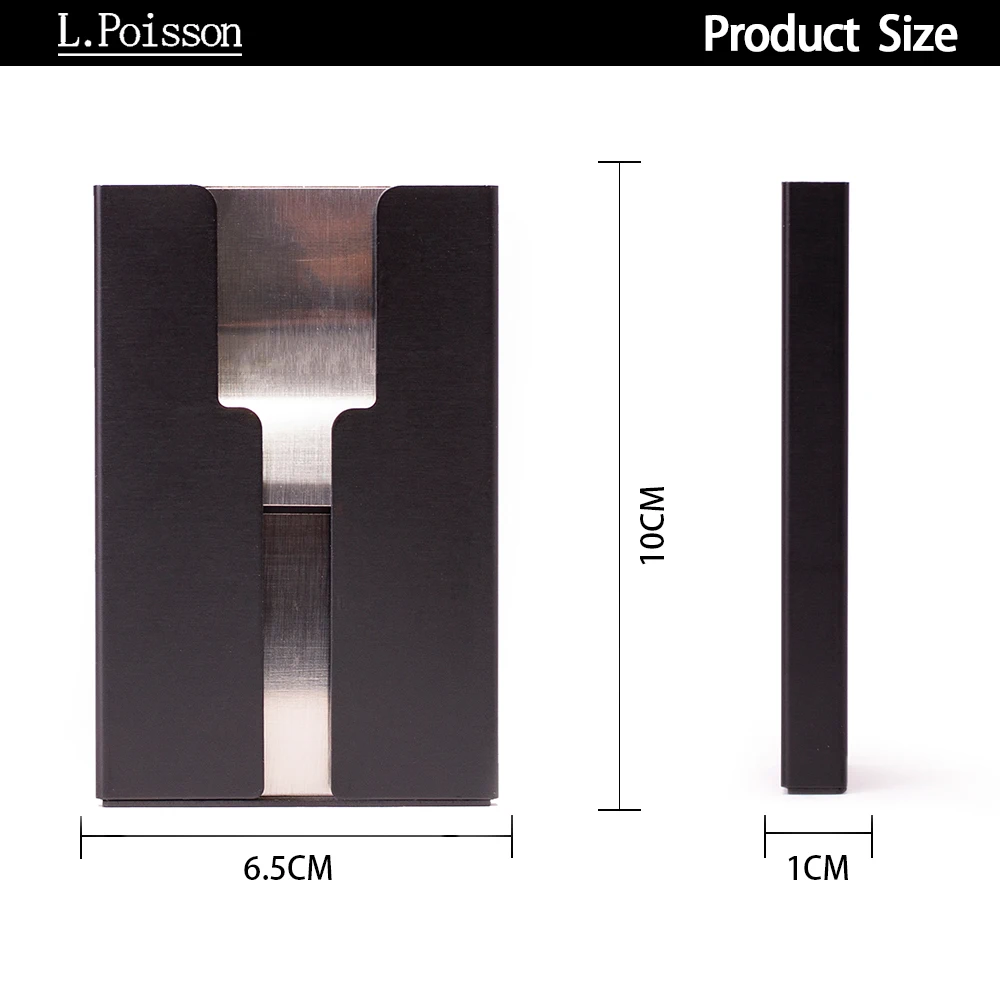 Hot Sale Metal Automatic Aluminum Pop Up ID Credit Card Holder Manufactures Slim Minimalist Popup RFID Blocking Wallet for Men