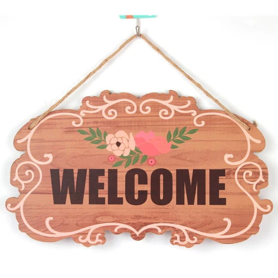 
2020 welcome sign mdf photo frame wooden sign for decoration 