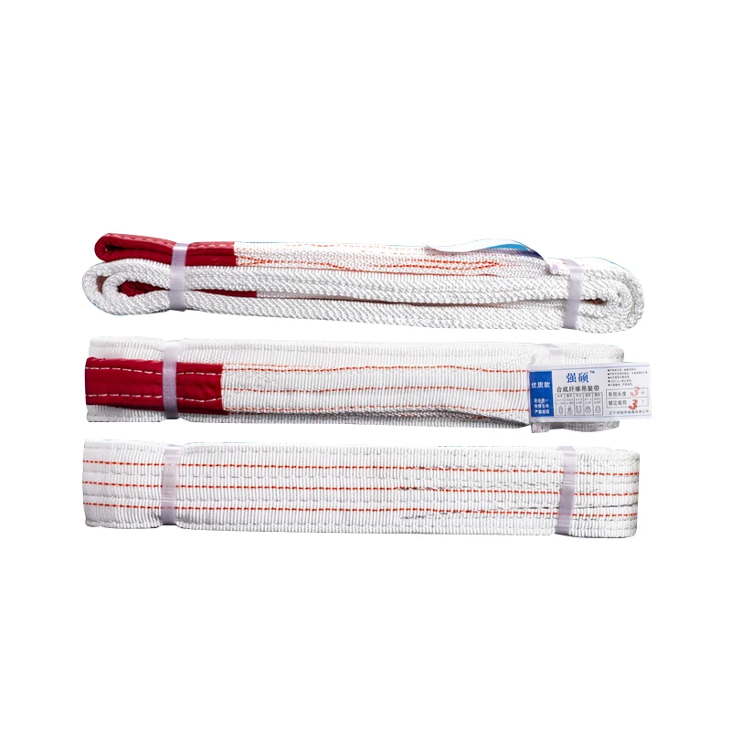 10 Ton PE Flat webbing Sling lifting Belt Color Code Lifting Belt Sling 6m Flat Braided lifting slings
