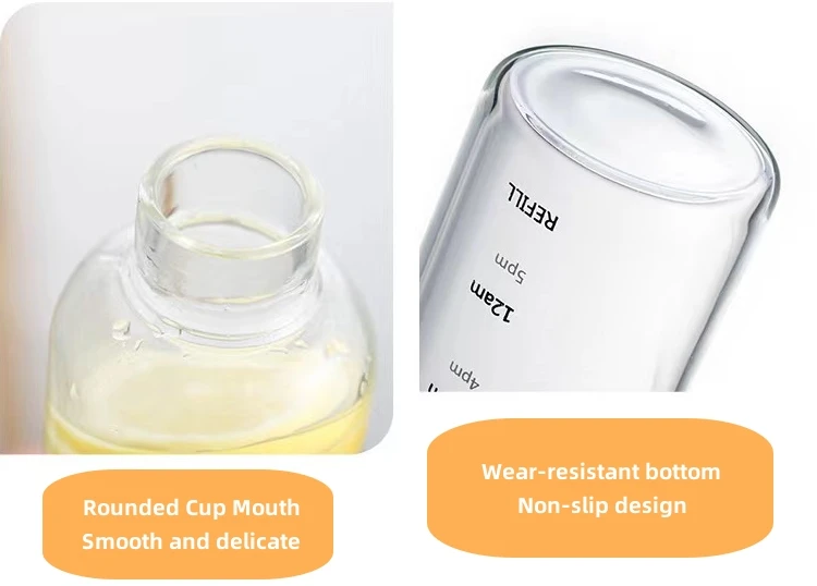 Hot Sale Custom Kitchen Cabinet Set Glass Spice Juice Storage Jar Container with Lids Screen Printed Roll-On Sealing Type