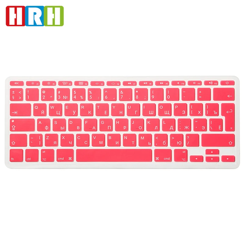 Силиконовая клавиатура для ноутбука с защитным чехлом клавиатуры на русском языке macbook air