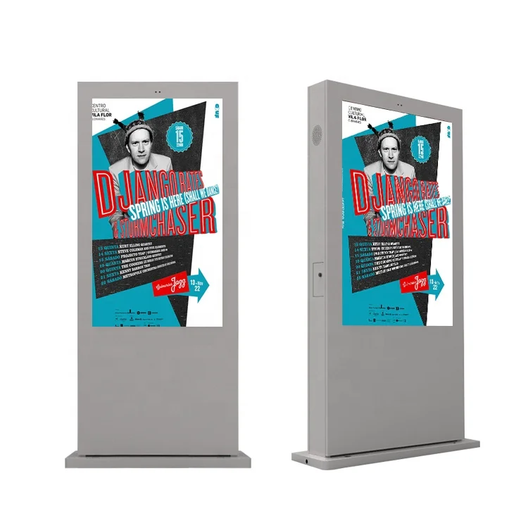 32 Wall Screen Digital Signage Totem High Brightness 2020 Outdoor Water Proof Lcd Display Advertising Kiosk Equipment