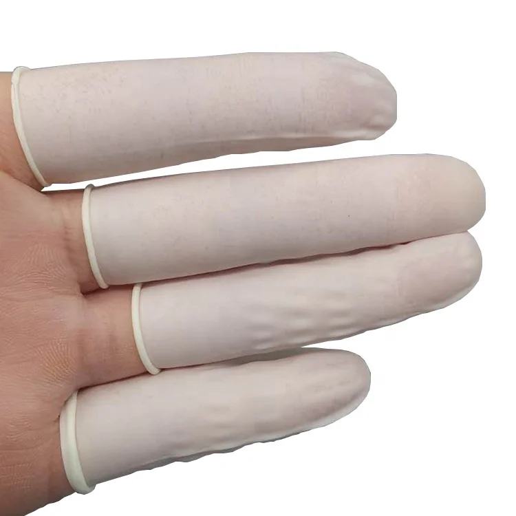 Wholesale High Quality Waterproof Disposable White Antistatic Latex Finger Cot
