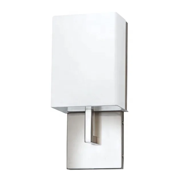 Customized Brushed Nickel Wall Sconce plug-in wall lamp with USB charging port modern hotel bedside lamp