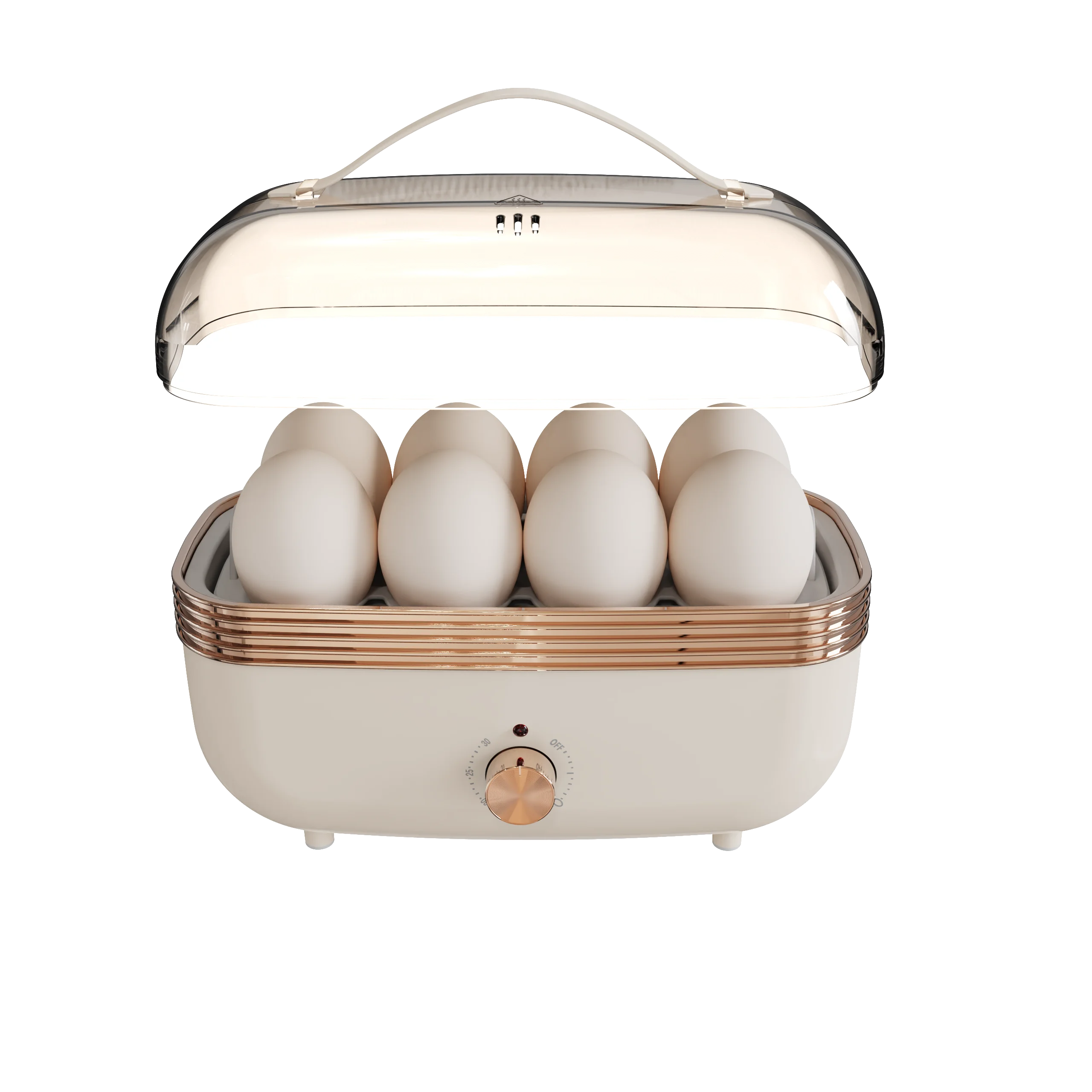 Hot Selling Household Electric Rapid Egg Cooker with Stainless Steel Housing Automatic Boiled Steamer Egg Boiling