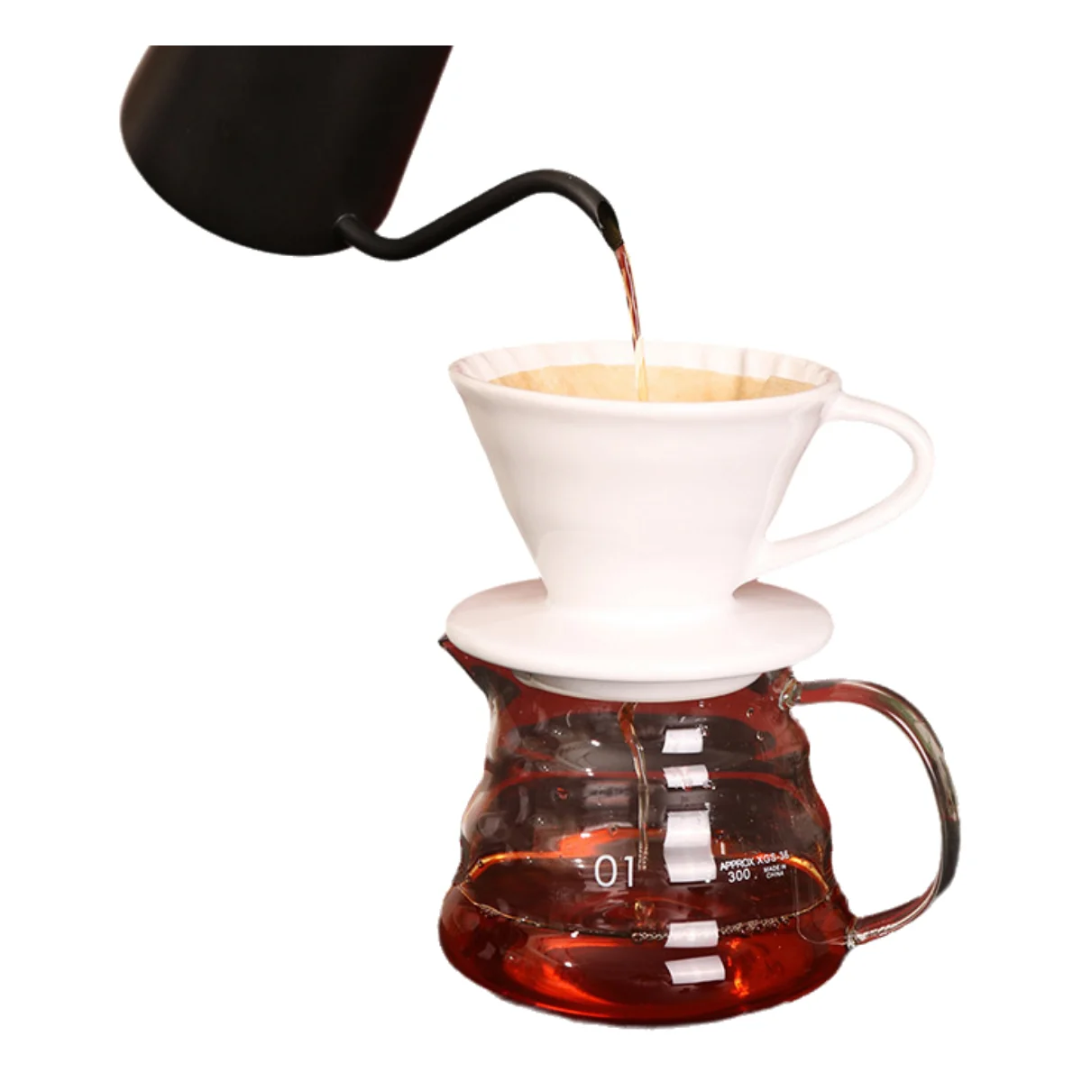 Classic Reusable V Shape Cone Ceramic Coffee Dripper Filter