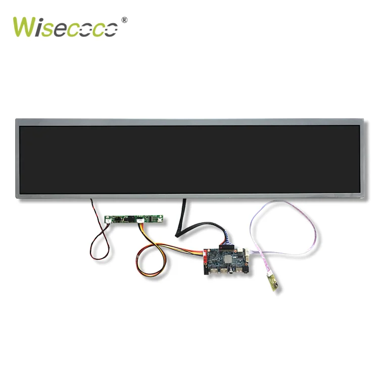 24 дюйма растягивается Бар ЖК 1920*360 для дома и улицы Digital Signage реклама дисплей экран ультра