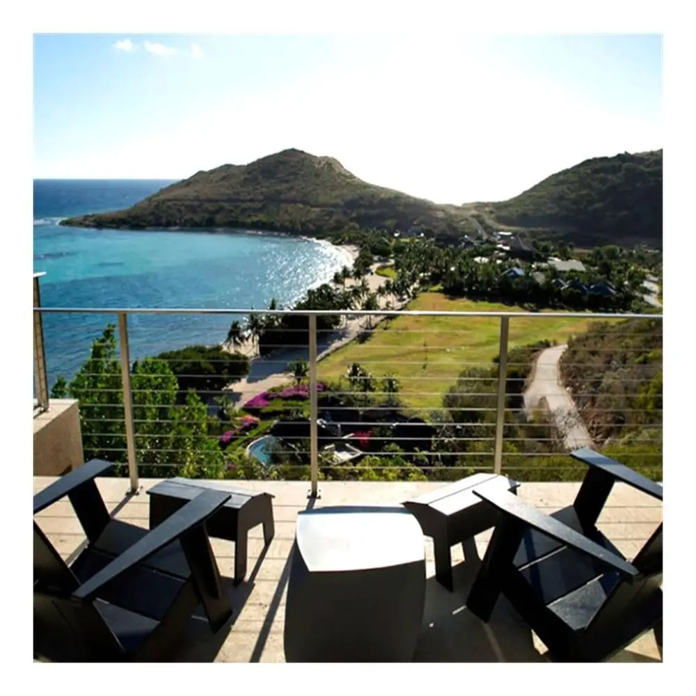 CBDMART 304 316 Stainless Steel Wire Rope Railing Custom Metal Post and Wire Wire Cable Railing