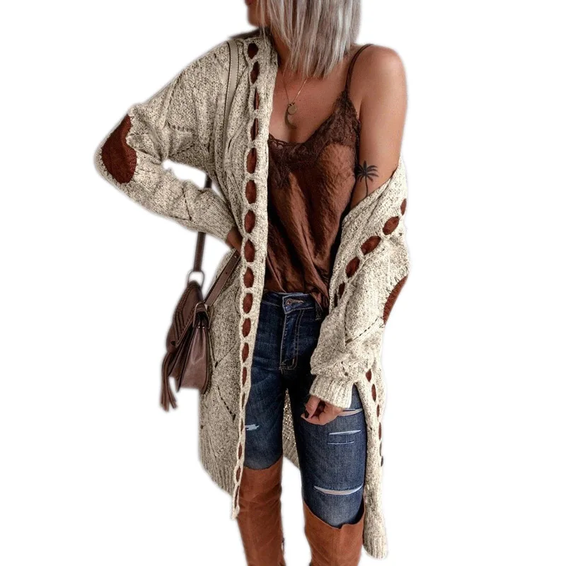 Повседневный Простроченный свитер с капюшоном, блокирующий цвет, женские свитеры с длинными рукавами, простые