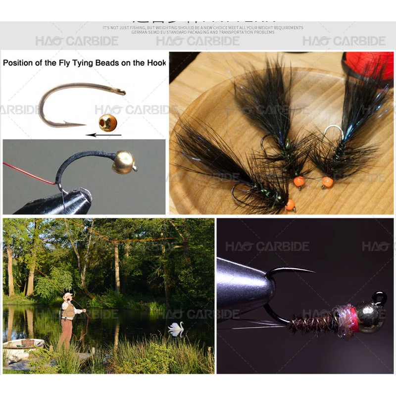 
Fishing tackle multiple colour fly fishing tungsten beads 