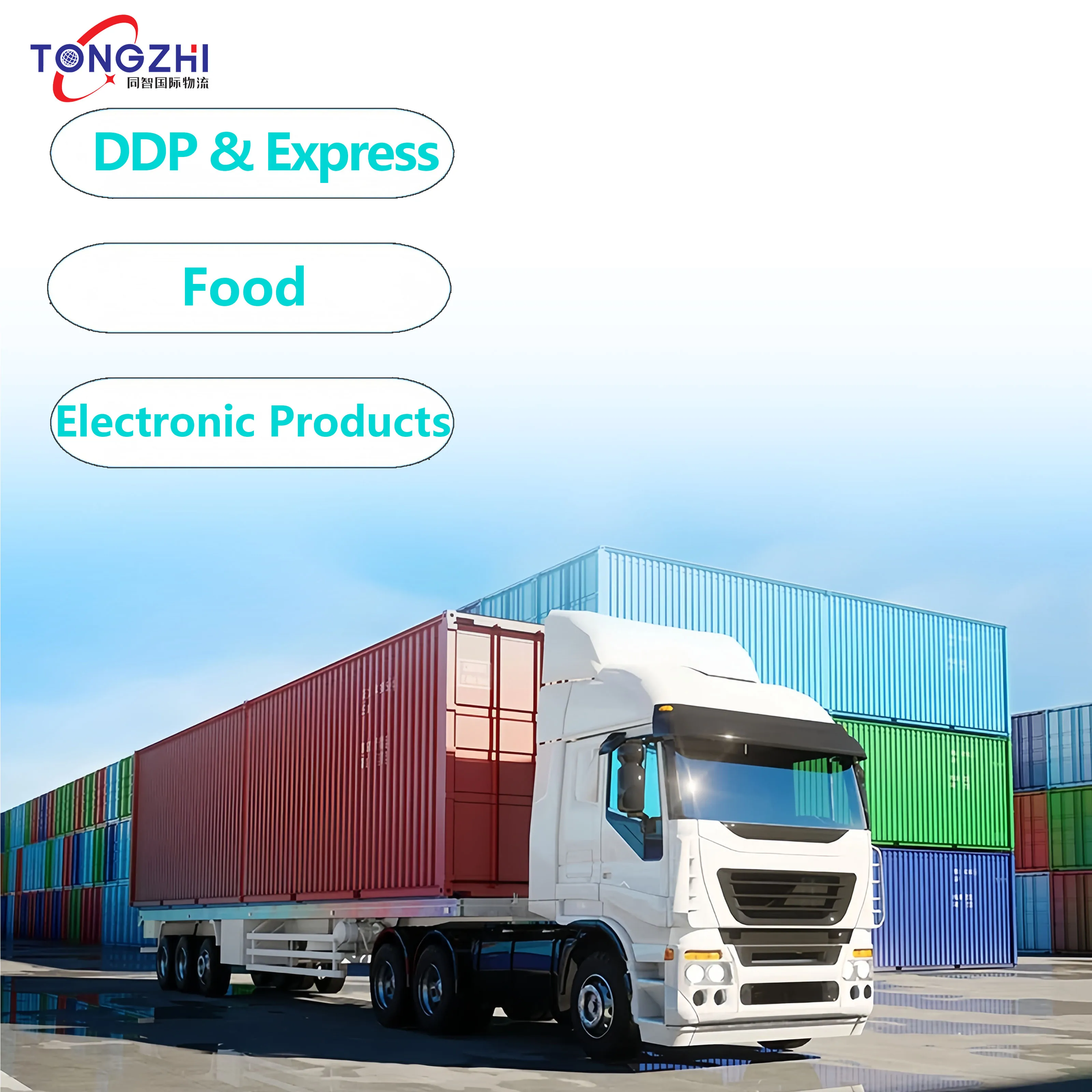 Food and Electronic Products Truck +Express shipping door to door freight forwarder logistics service China to Europe UK