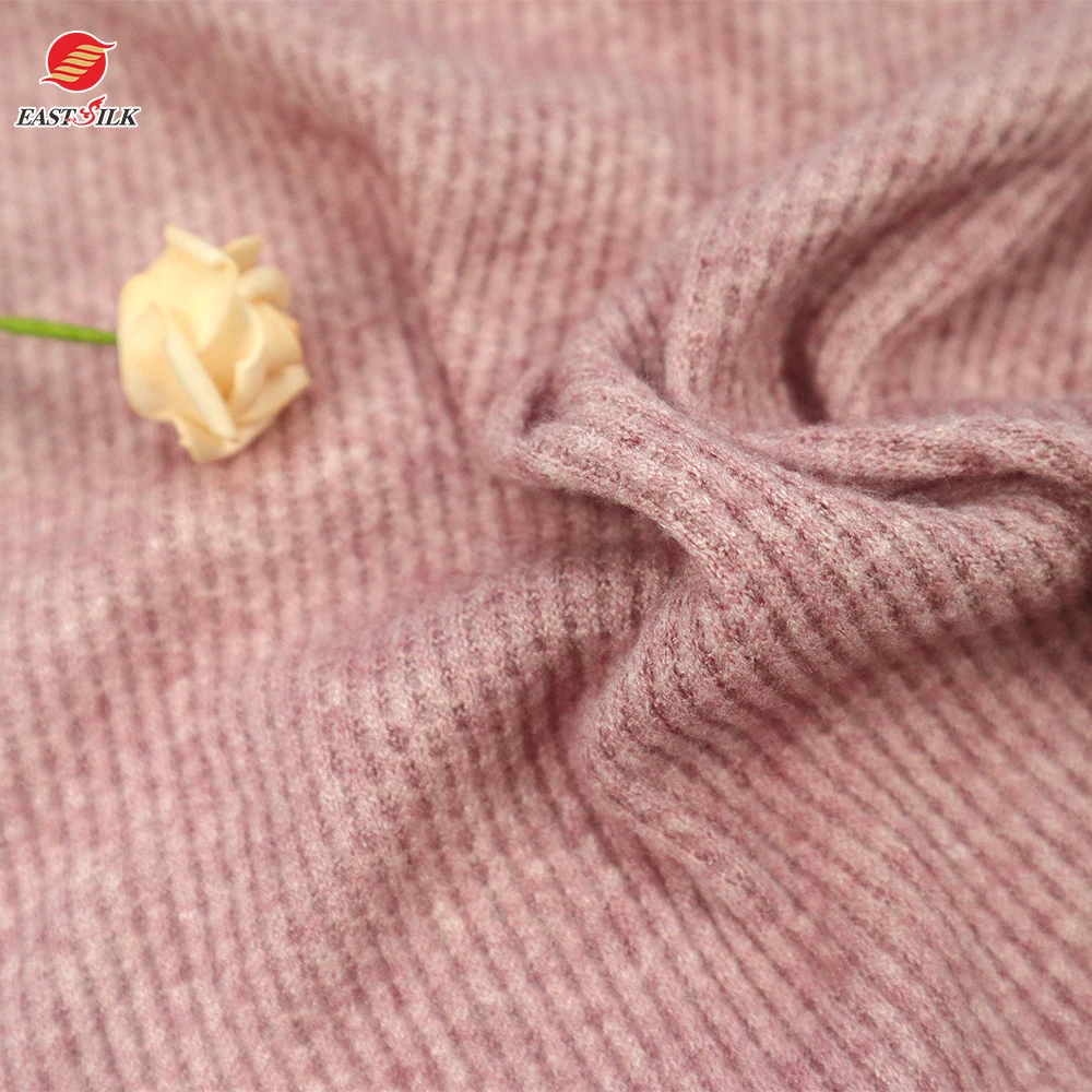 Textiles Custom knit fabric waffle polyester rayon nylon  sweater materials fabrics for clothing