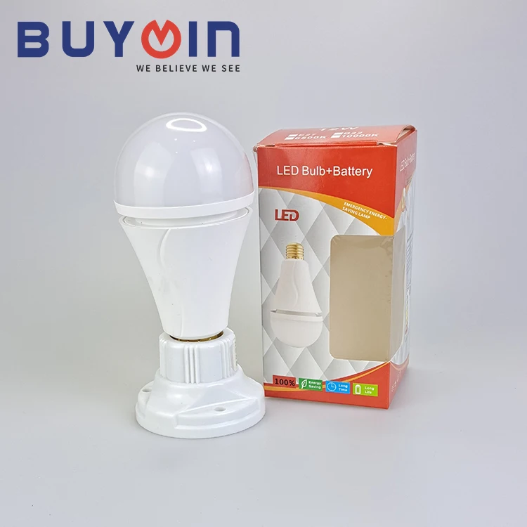 China Emergency Bulb Manufacturer 9W 12W 15W E27 B22 Smart Charge Emergency Light Bulb 1200mAh Rechargeable Emergency Led Blub