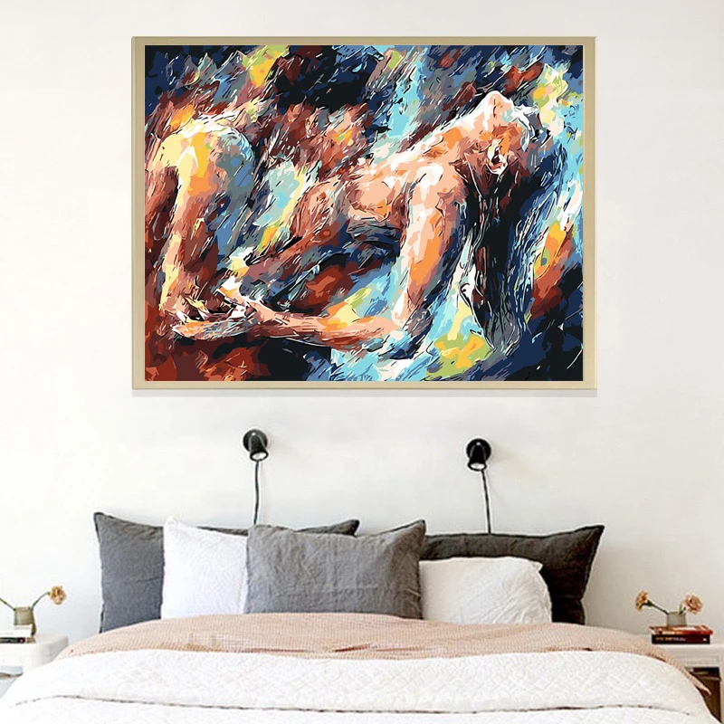New Diy nude Oil Handmade Canvas Painting Kits For Adult Wall Decorative Art Custom Paint By Number Without Frame
