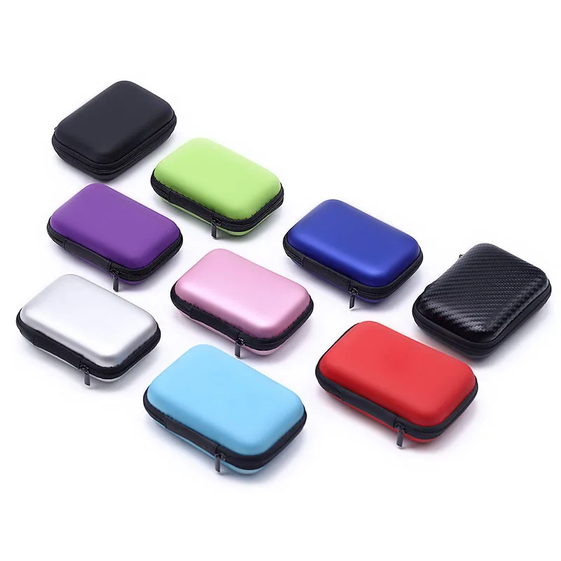 Custom logo Portable zipper EVA earphone case wireless Speaker earbuds earphone carry small tool eva case