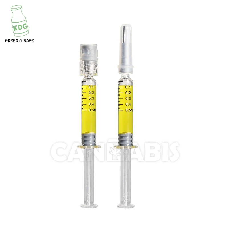 KDG Custom Logo 1ml 2ml 3ml 4ml 5ml 6ml 7ml 8ml 9ml 10ml Glass Oil Syringe borosilicate Luer Lock Empty Glass Syringes