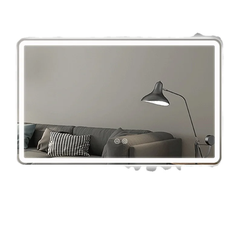 JITAI Modern Bathroom Wall Mounted Smart Led Mirror With Time Display