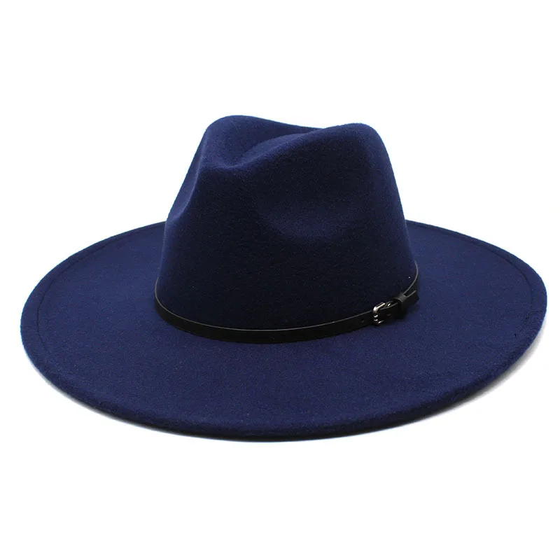 Wholesale Custom Fashion Unisex Wool Ladies Jazz Wide Brim Panama Hats Women Felt Suede Party Fedora Hats