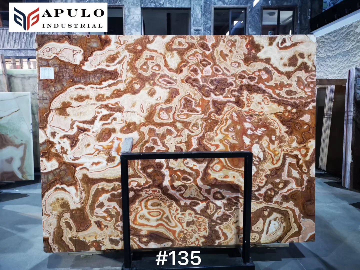 APOLOSTONE Tiger onyx Yellow Top Wall Style for  Home Decoration bookmatched Natural Color Material Origin Precious