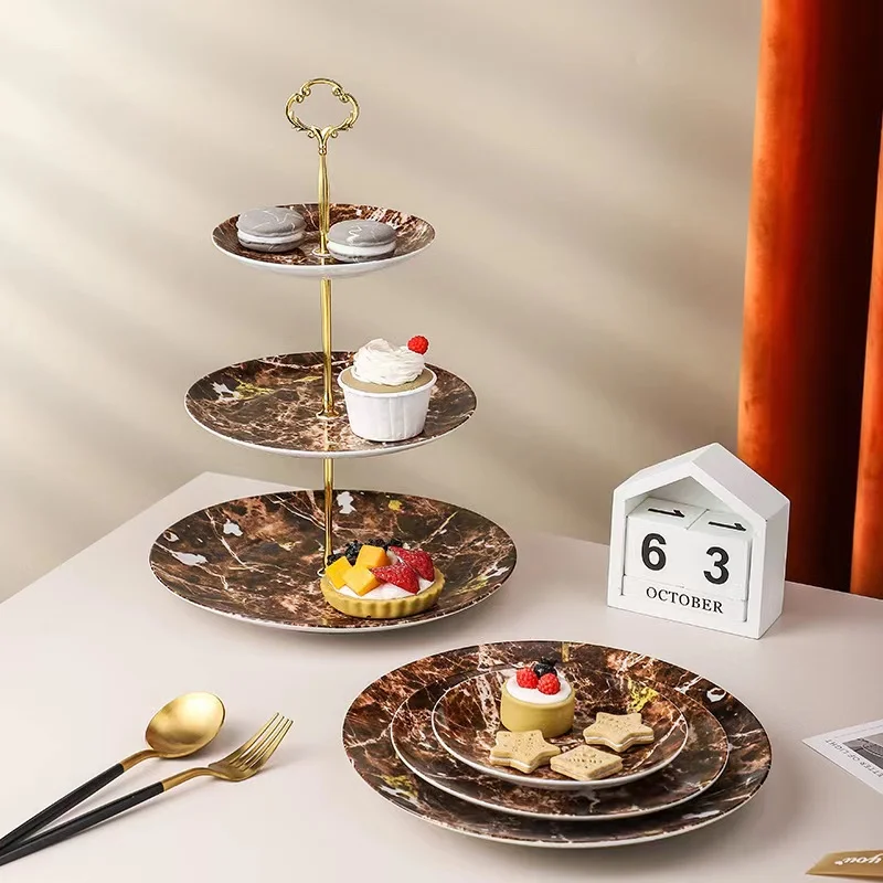 Royal Design Fine Bone China Appetizer Porcelain Plates Sets For Hotel