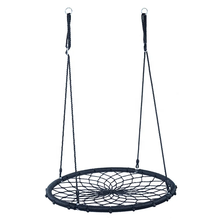Настраиваемое сверхмощное уличное кресло для игровой площадки, для заднего двора, для детей, Круглый гамак, Сетчатое поворотное сиденье