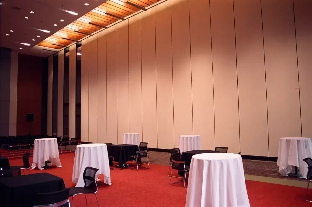Hotel prefabricated interior fabric mobile acoustic movable soundproof folding accordion wall panel