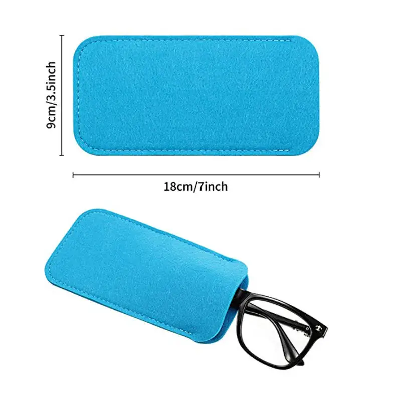 Eyeglass Cases Soft Felt Sunglasses Cases Portable Travel Glasses Storage Pouch for Men Woman