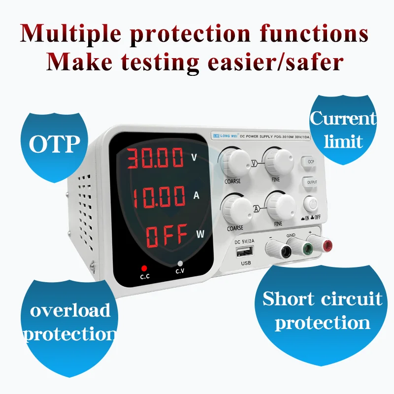 New Product Longwei PDS3010M Adjustable Variable 30V10A Lab Power Supply Switching Bench Source Bench Dc Power Supply