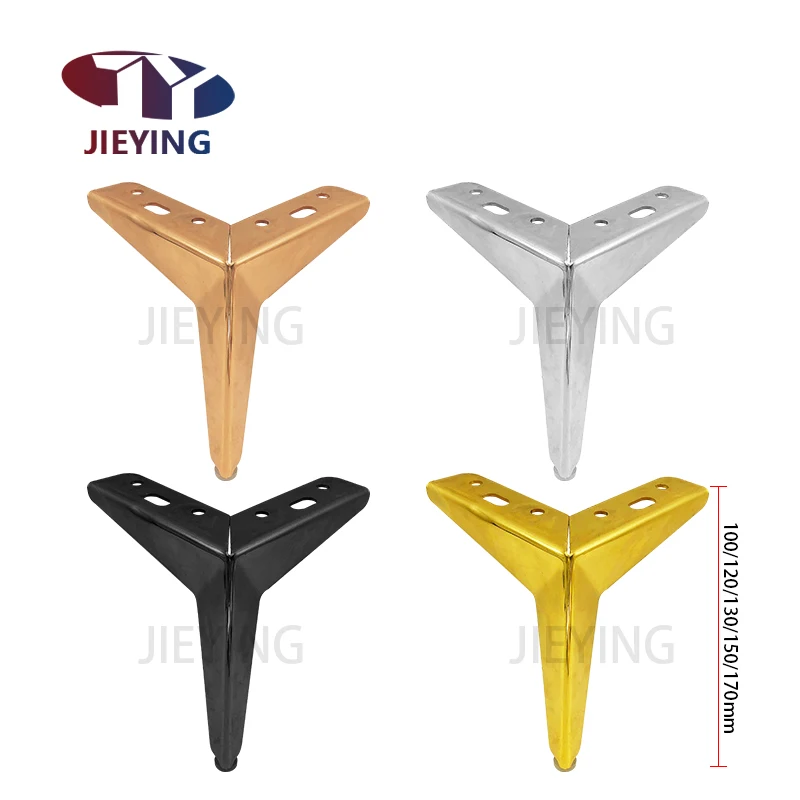 JIEYING Sofa Accessories Manufacturers Thicken Diamond Tripod Furniture Hardware Feet Bedside Table Sofa Leg