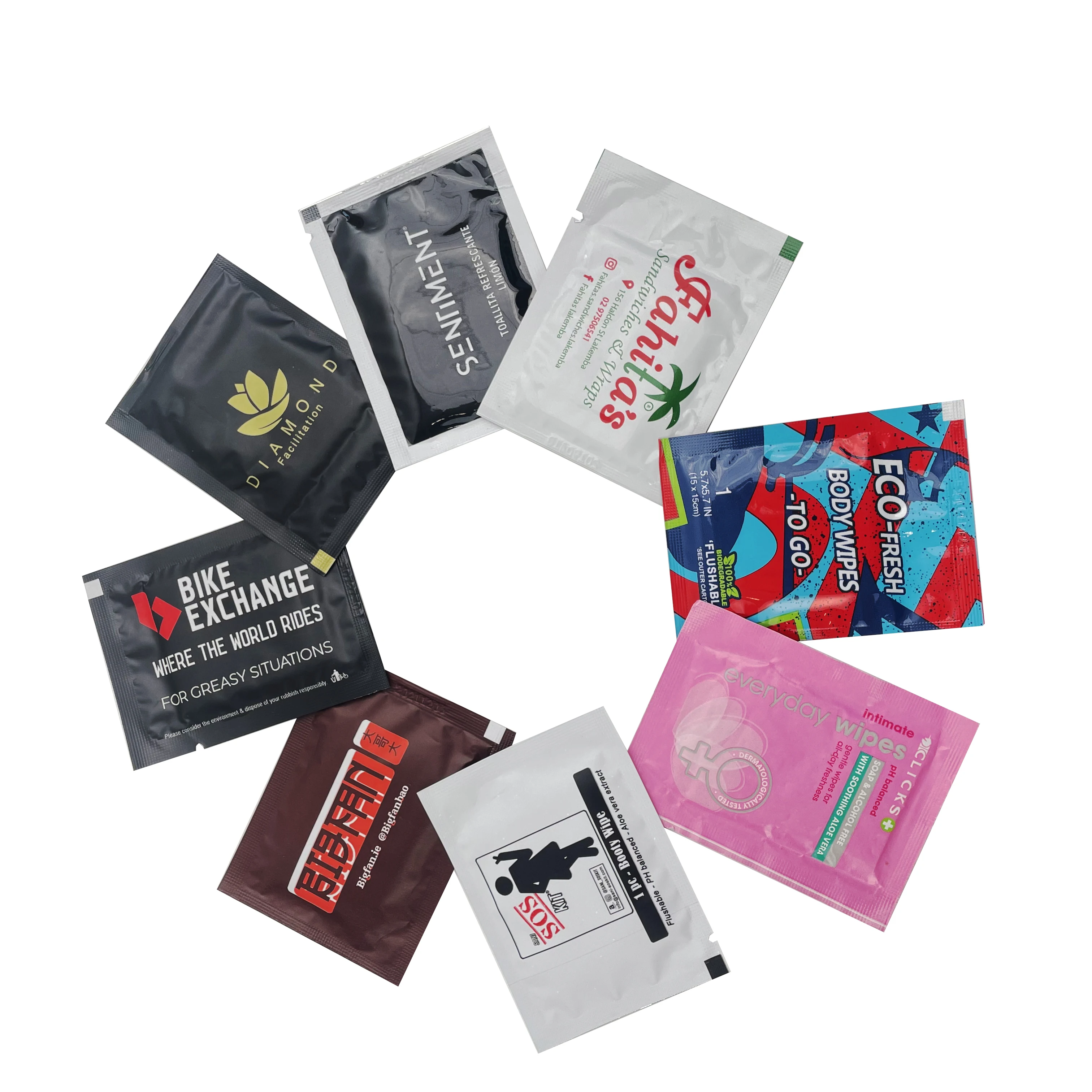 Individual Wrapped Single Wet Wipes for Restaurant Disposable Wipes Refreshing Cleaning Wet Napkins for Hands and Mouth