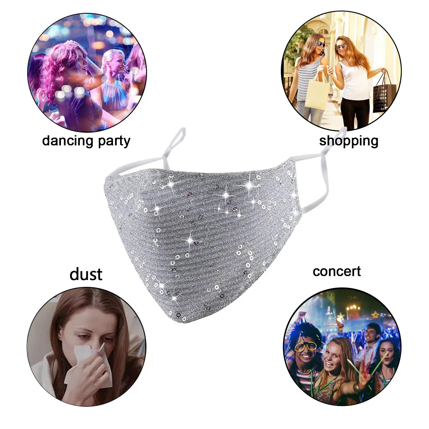 Face masks that can be washed outdoors Halloween Christmas masquerade girls kids