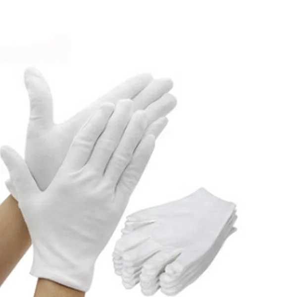 100%  Cotton pure white custom  Masonic Regalia Gloves