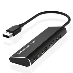 flykantech UF317-A  USB3.0 Type-A 7-Port Hub - Metal USB3 2 Gen 1 Data Transfer 7-Port Compact USB 3.0 Hub with Built-in Cable