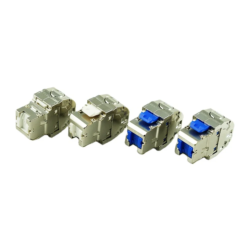 3m Cat5e CAT6 CAT6A  RJ45 Toolless Shielded STP Zinc Alloy Keystone Jack three entrance Keystone Jack