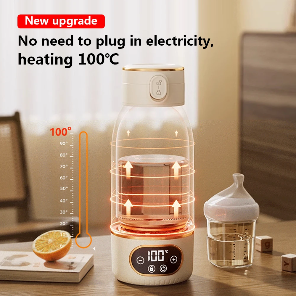 100℃ Electrico mini Tea Kettle Portable Hot Water Bottle Electric Travel Smart Kettle Portable Baby Milk Warmer with Thermos