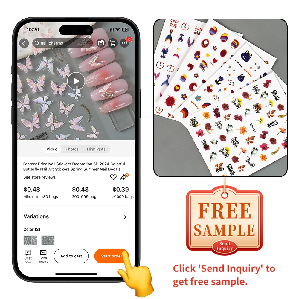 5D Halloween Nail Art Stickers Embossed Nail Sticker Vampire Zombie Skull Bone Hand Nail Sticker Decal
