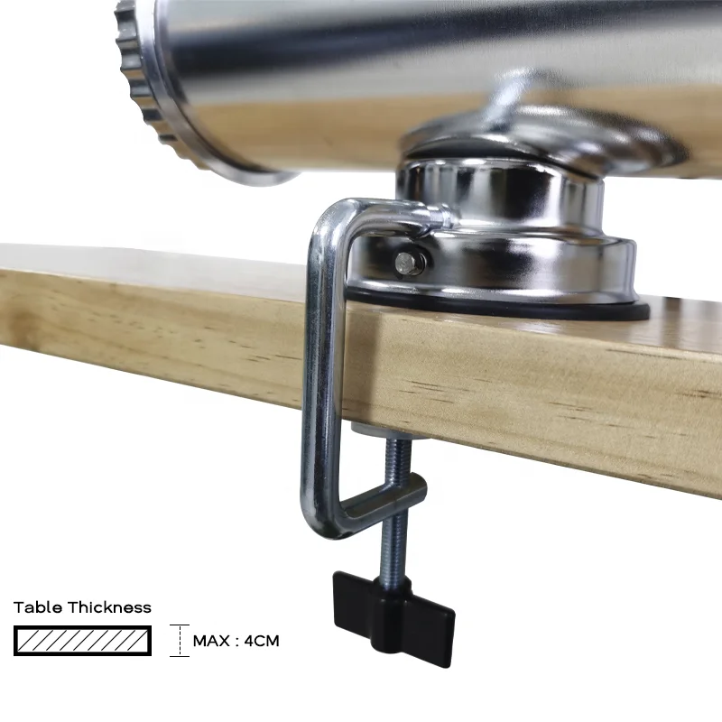 
1.5 KG Horizontal Sausage Maker Aluminum Sausage Syringe Machine with Manual Crank and Filling nozzles Sausage Stuffer 
