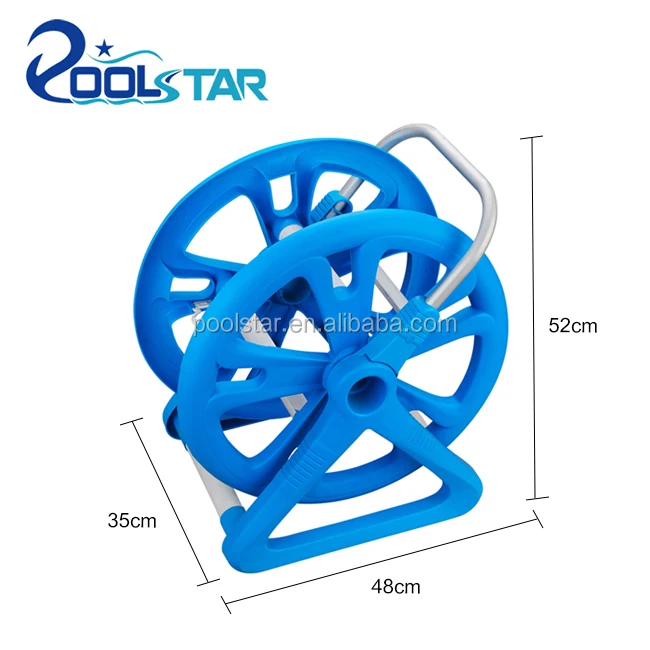 Portable ABS Hose Reel Cart for Swimming Pool Garden Hose Storage Reel for Cleaning for Pool Accessory