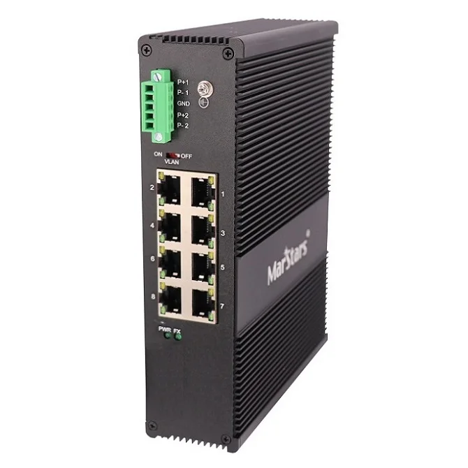 10/100/1000Mbps 8 port POE industrial switch Web managed RSTP Din Rail Gigabit Switch Industrial grade