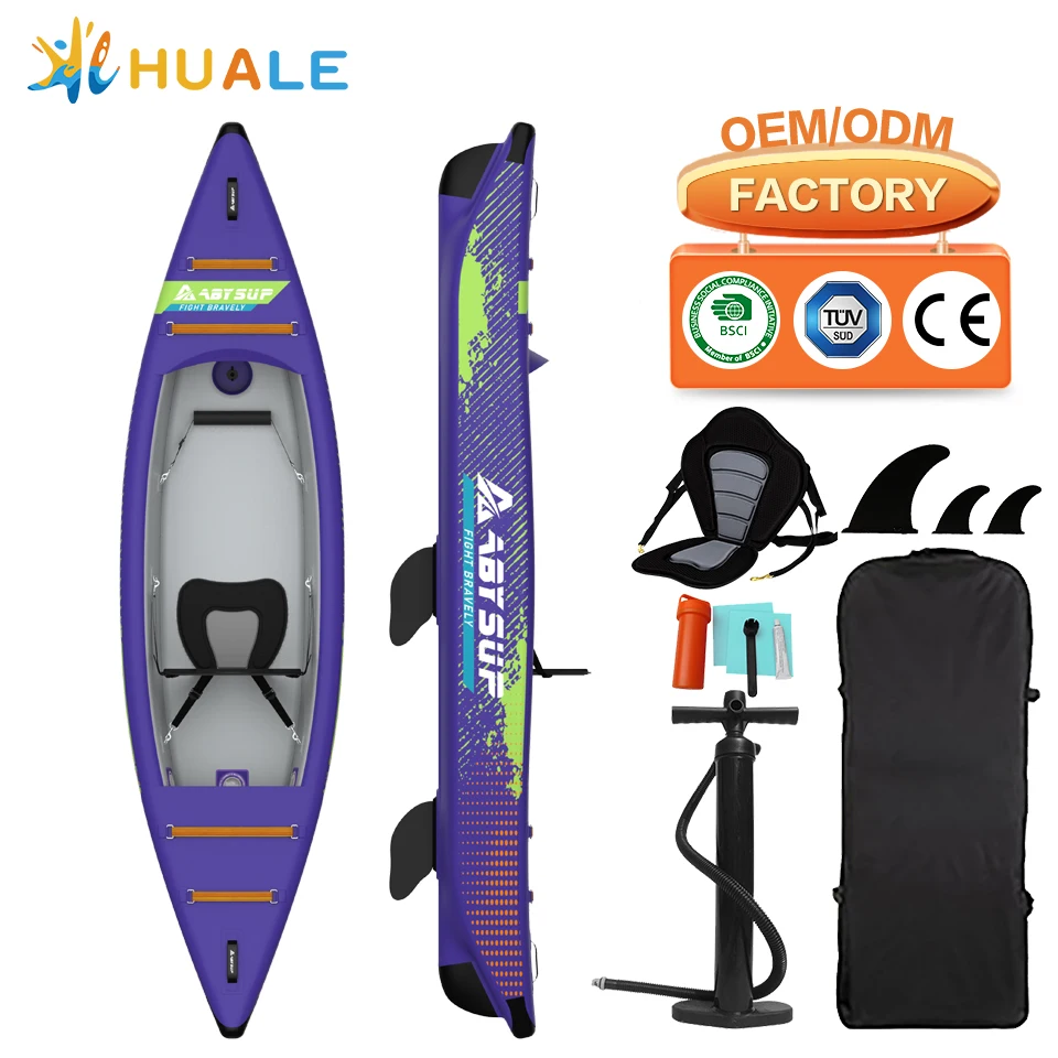 Fashion High Quality Inflatable Boat With Motor PVC Rowing Pedal Boats Kayak 2 Person Kayaks For Sale