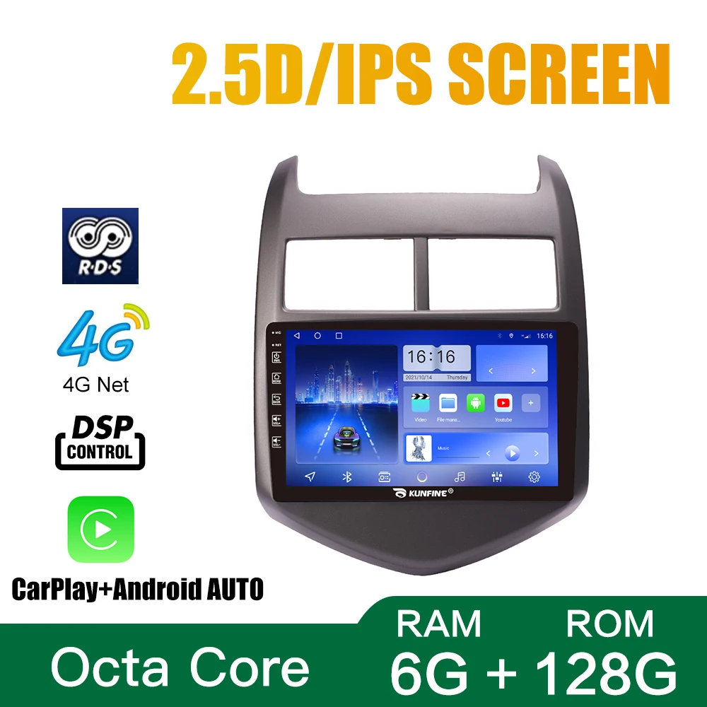 For Chevrolet AVEO 2011-2015 9 inch Headunit Device Double 2 Din Octa-Core Quad Car Stereo GPS Navigation android car radio